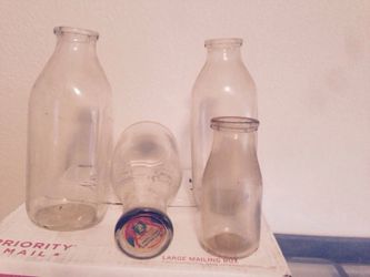 Misc collectable antique milk bottle several too choose from at least fourty. Misc prices some with original pigs