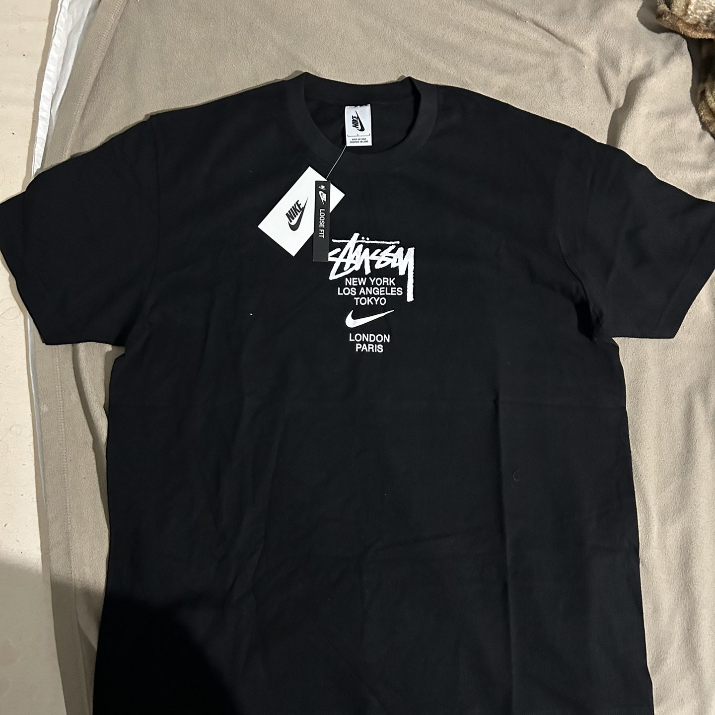 Brand New Nike x Stussy International T-shirt With Tags In Black
