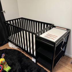 Baby Crib, Mattress, And Changing Table