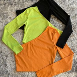 Variety One Sleeve Crop Tops