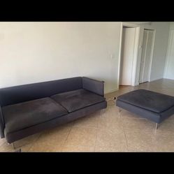 IKEA Living Room! Loveseat & ottoman 