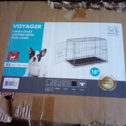 Voyager Single Door Folding Metal Dog Crate XS  Max 9lbs/4kg 18"