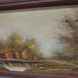 Hermosa Pintura De Aceite Para Decoracion Mide 4 Pies De Grande 😃😃😃😃