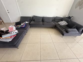 Ikea sectional blue
