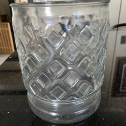 Vase/plant pot/storage Glass approx H9.5”X8” round