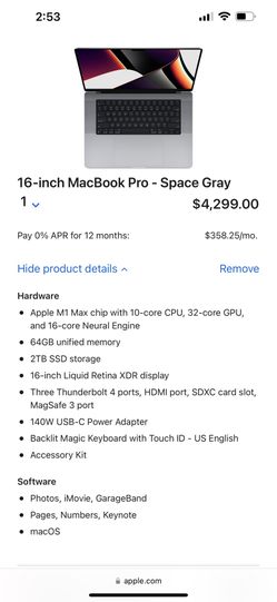 MacBook Pro 16” Like Brand New Rarely Used