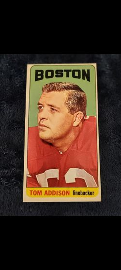 1965 Topps Football #1 Tom Addison - Boston Patriots - Vintage AFL Card