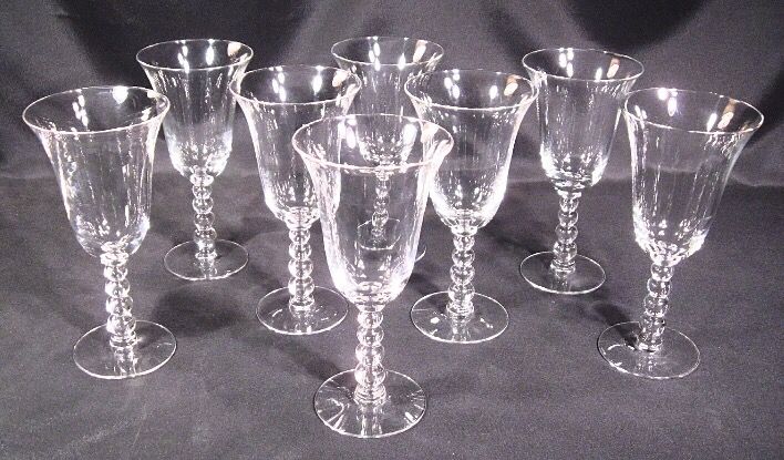 8 Candlewick Imperial Clear Water Goblets