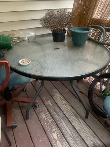 Patio Table And Umbrella 