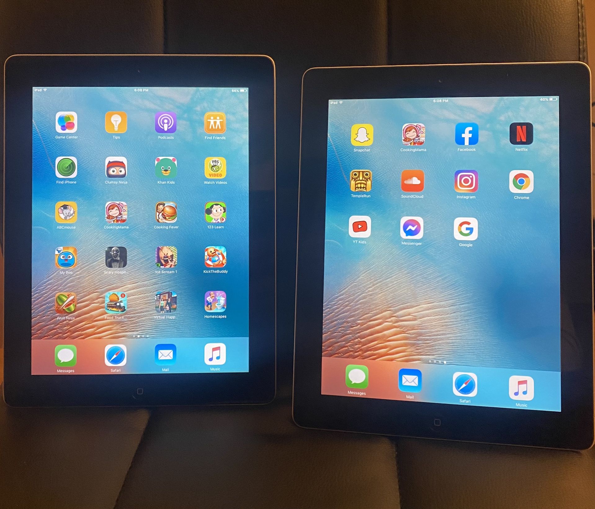 2 Apple iPad Both