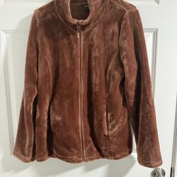 Beautiful Woman’s Furry  Rust Color Jacket 