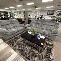 2 Pc Sofa And Loveseat With Free Coffee Table Set 