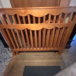 Baby Bed With Beautiful Wood With Brand New Mattress!