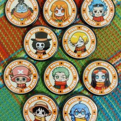 One Piece Pin Back Buttons