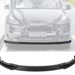 20-24 Tesla Model Y Matte Black Front Bumper Lip Spoiler