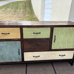 Dresser multi color all wood 54”30”
