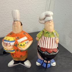 Chef Statues salt And Pepper Shakers