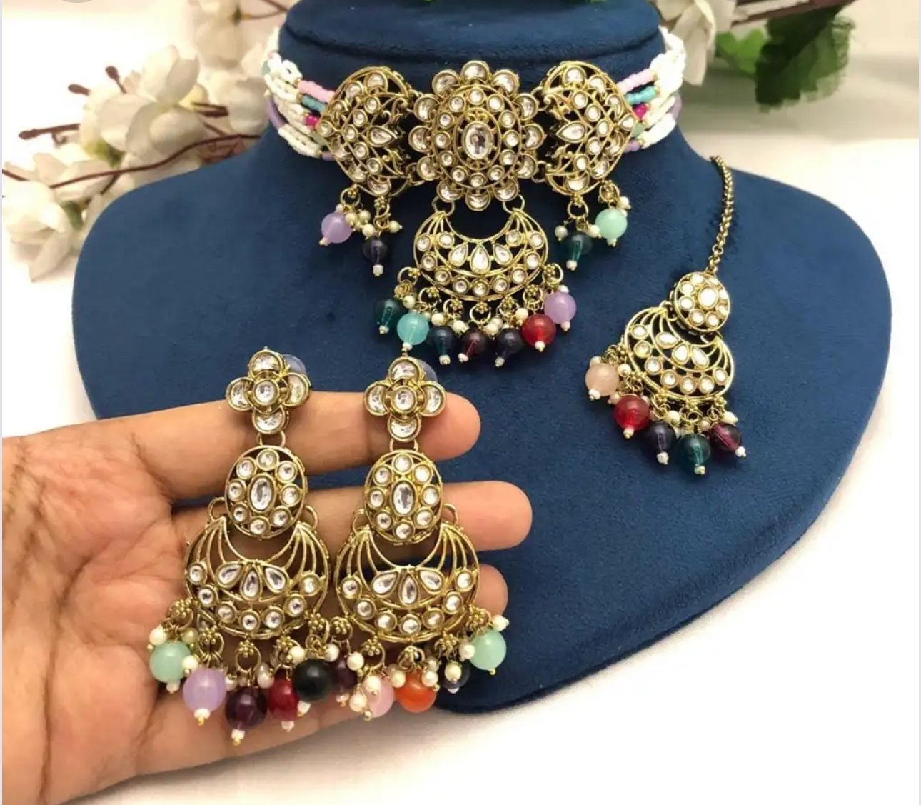 cocktail kundan choker