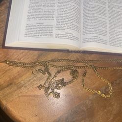 18k gold plated stainless steel chains and bracelet 