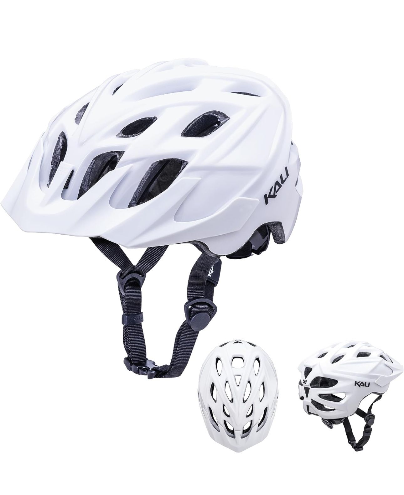 Kali Protectives Chakra Solo Bicycle Helmet; Mountain in-Mould Mountain Bike Helmet Equipped with an Integrated Visor; Dial Fit Closure System