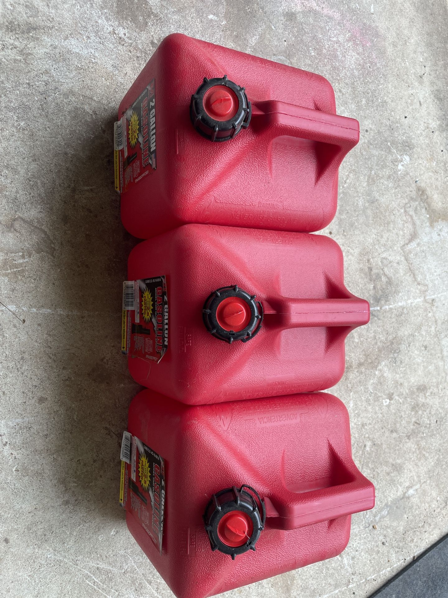 (3) NEW 2 Gallon Gas Cans