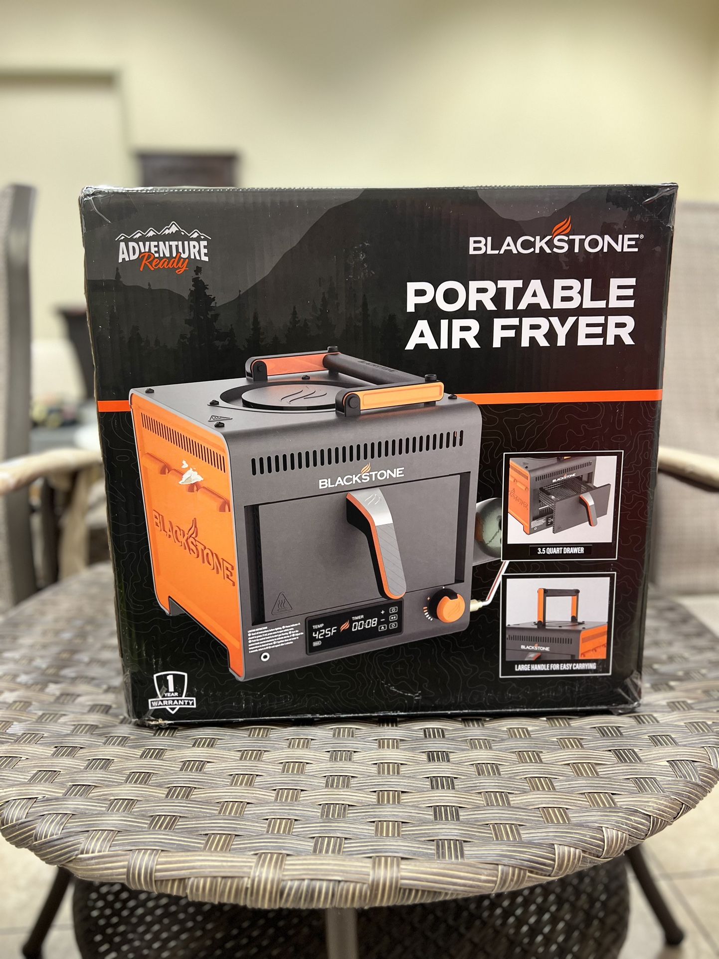 New Blackstone Adventure Ready Portable Propane Air Fryer with Digital Display