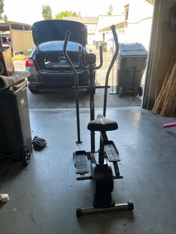 Black Elliptical Exercise Bike Combo