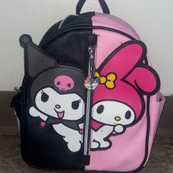 Kuromi & My Melody Mini Book Bag Purse NEW