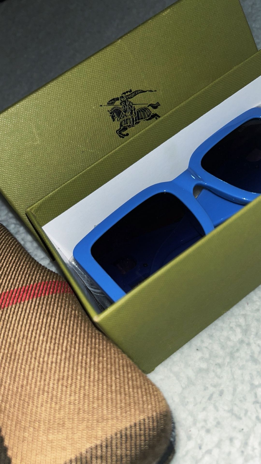 Burberry Blue squared sunglasses 