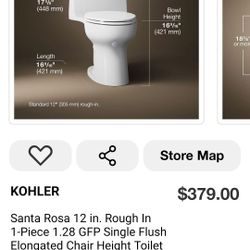 New Kohler Santa Rosa Toilet
