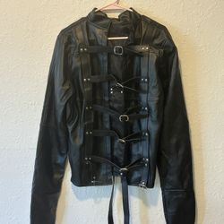 Straitjacket Costume Body Harness Armbinder Jacket for Women Men Couple Cosplay Small