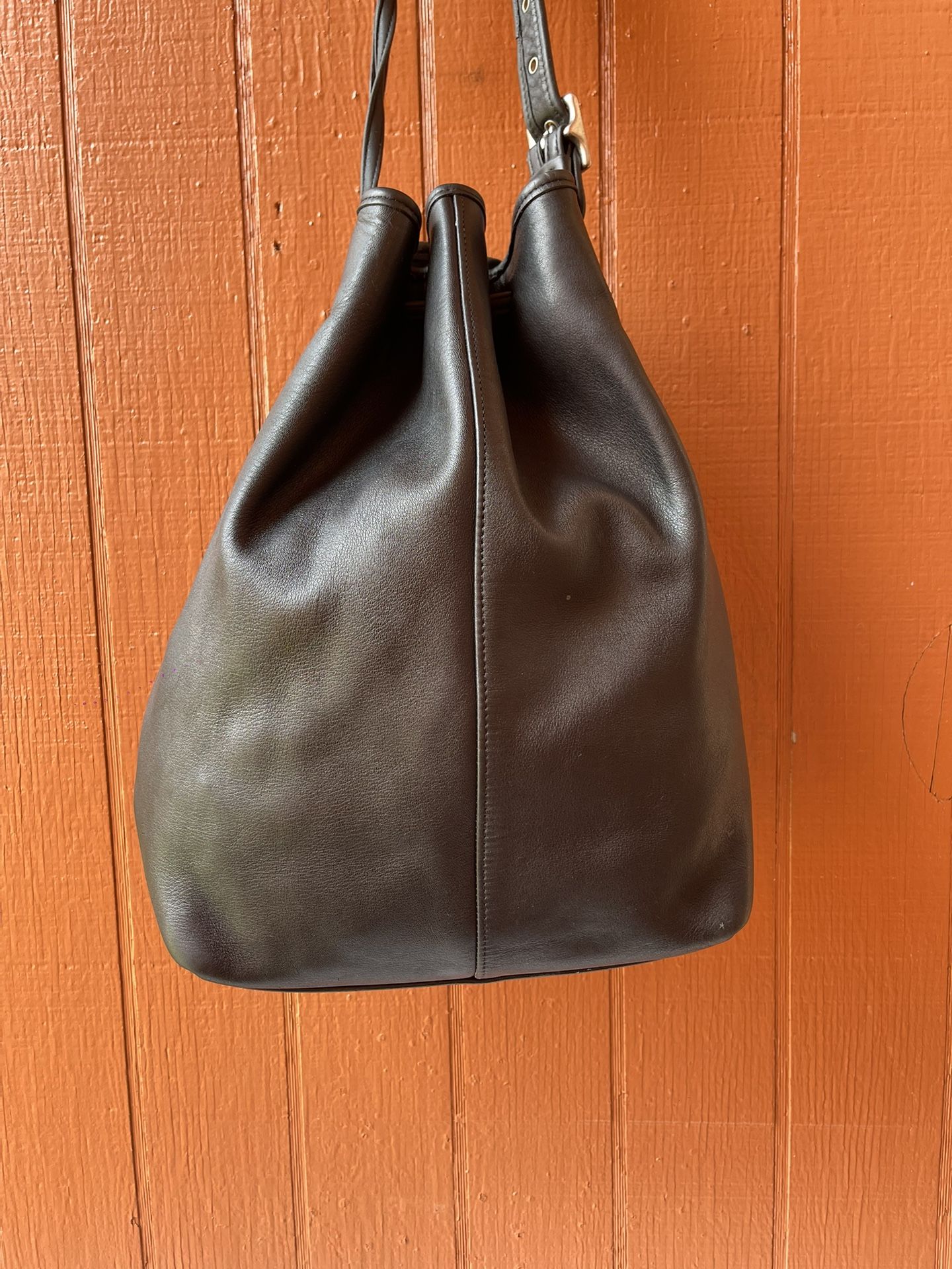 Vintage Coach 9166 Legacy Drawstring Cinch Top Bucket Bag in Black