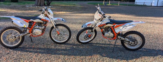 Two 2021 Kayo K2 230 Dirt Bikes