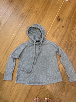 Supply Grey Waffle-Knit Zip Hoodie – Size S