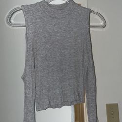 Gray Crop Top