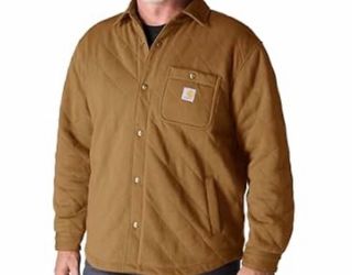 NEW Carhartt Rain Defender Quilted Shirt Jacket – Men’s XL – Brown