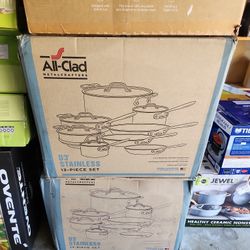 All Clad D3 Stainless Steel 13 Piece Cookware Set Brand New