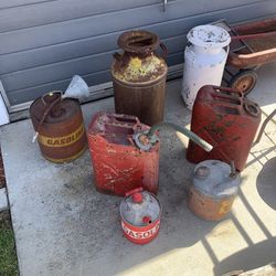 Old Gas Cans Milk Cans