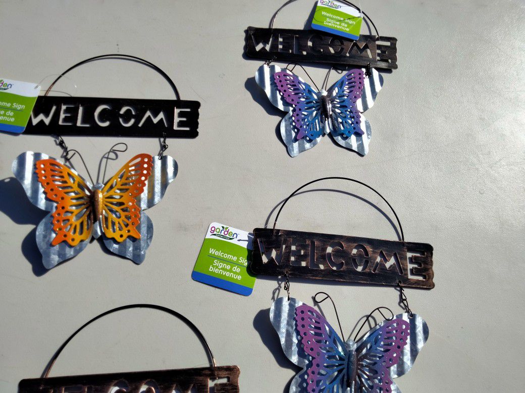 Butterfly Welcome Sign Decor