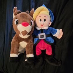 Rudolph and Hermey plush toys