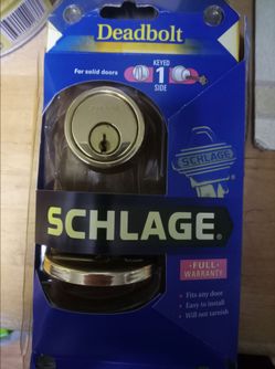 Schlage Deadbolt Single Cylinder Brass