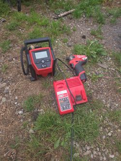 Milwaukee 1/4 hex driver and air compressor