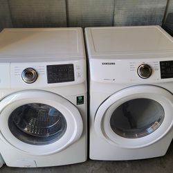 Samsung Front Load Washer And Stackable Gas Dryer Set 