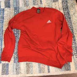 Adidas Red Performance Logo Crew - Size L