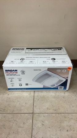 BROAN NUTONE 765H110L VENTILATION FAN WITH LIGHT AND HEATER.