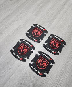 BRAND NEW UNIVERSAL 4PCS DODGE RUBBER ANTI-SCRATCH DOOR HANDLE BOWL PROTECTOR