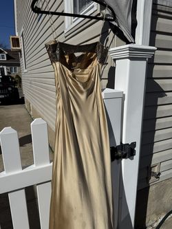 Vintage 1990s NITELINE gold Silk dress gown beaded bust New years Eve NYE  for Sale in Garden City South, NY - OfferUp