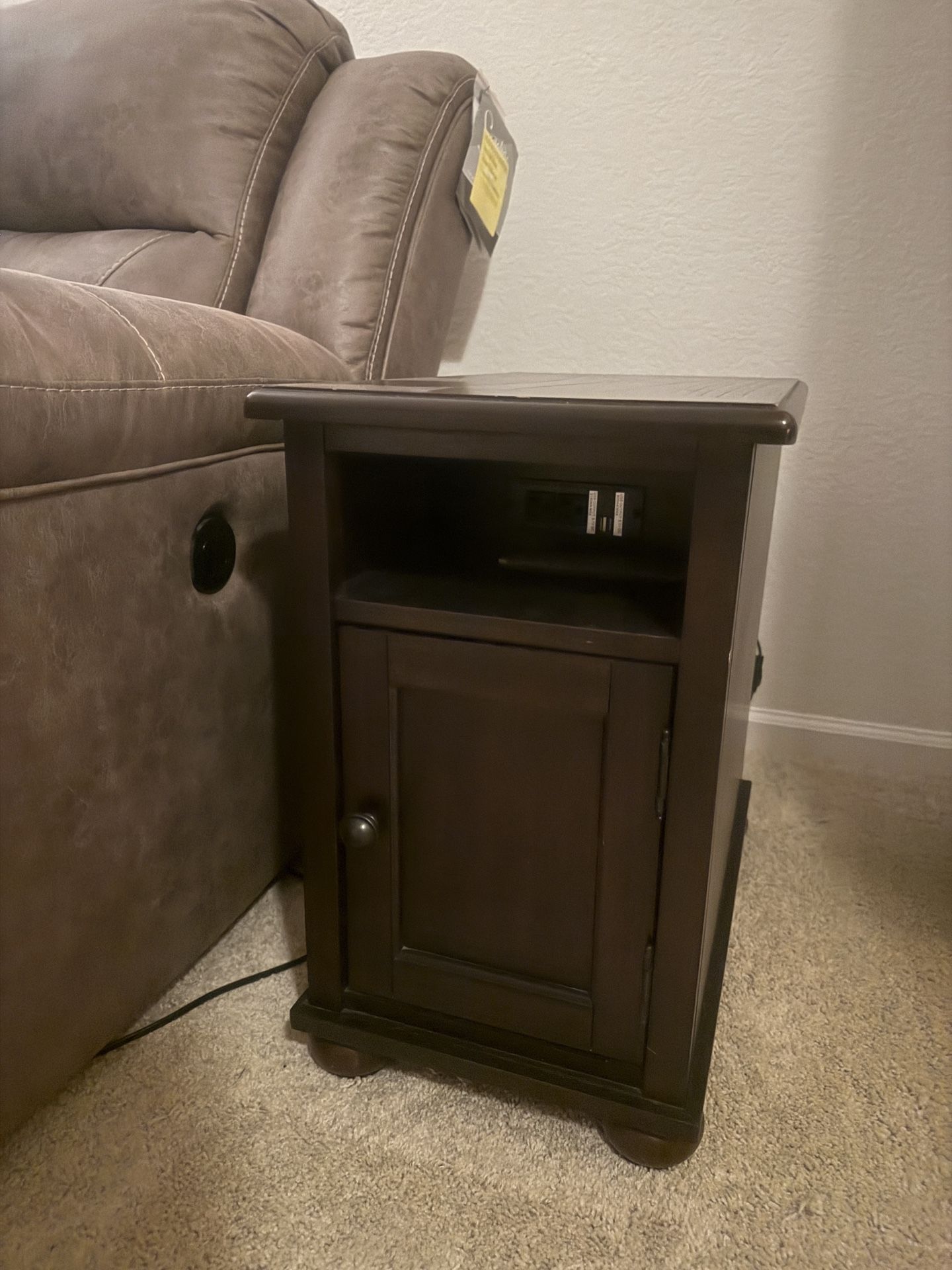 Brown Wood Cabinet - 3 Shelves