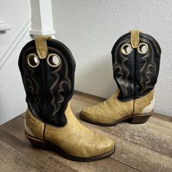 BOULET BOOTS WESTERN Mens TAN Size 7 Cowboy Leather