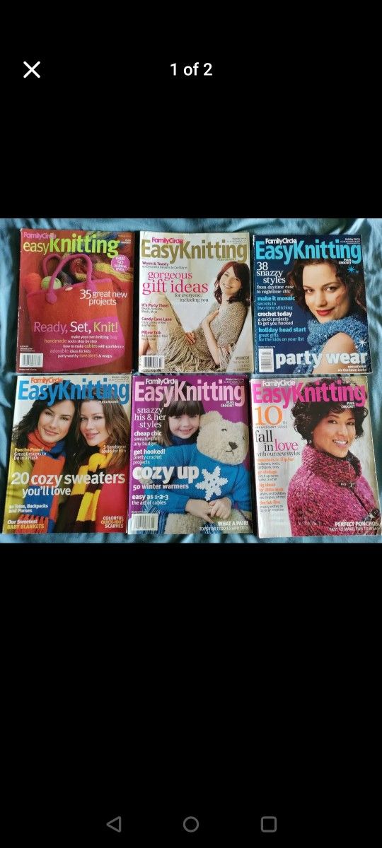 Lot Of 12 Family Circle Easy Knitting Pattern Magazines